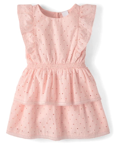 Robe à volants en œillets pour fille - Jardin enchanté
