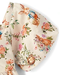 Robe à volants lapin pour fille - Jardin enchanté