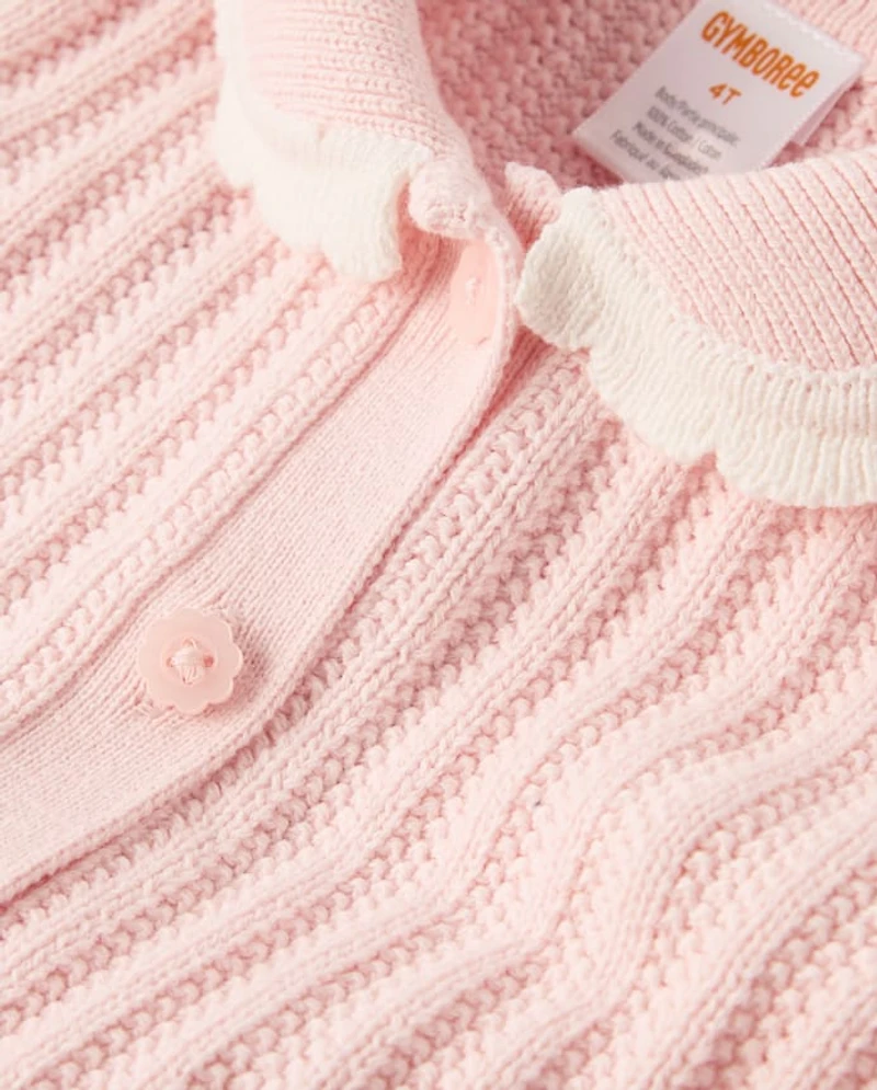 Girls Stitched Peter Pan Sweater Dress - Enchanted Garden