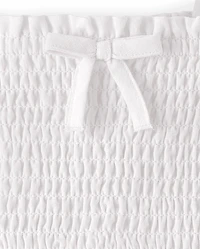 Robe à volants smockée en Lin mélangé pour fille - Collection