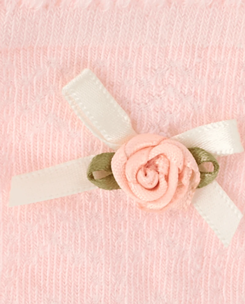 Chaussettes à volants et rosettes pour filles, lot de 2 - Jardin enchanté
