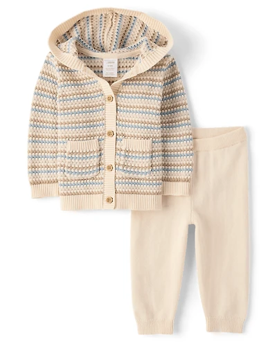 Baby Striped Textured 2-Piece Outfit Set