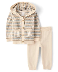 Baby Striped Textured 2-Piece Outfit Set