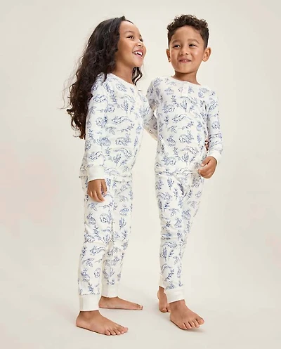 Pyjama Henley en coton ajusté à motif de lapin pour enfants