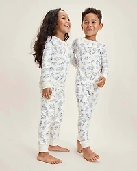 Pyjama Henley en coton ajusté à motif de lapin pour enfants