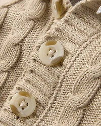Boys Cable Knit Hooded Sweater - Driftwood Bay