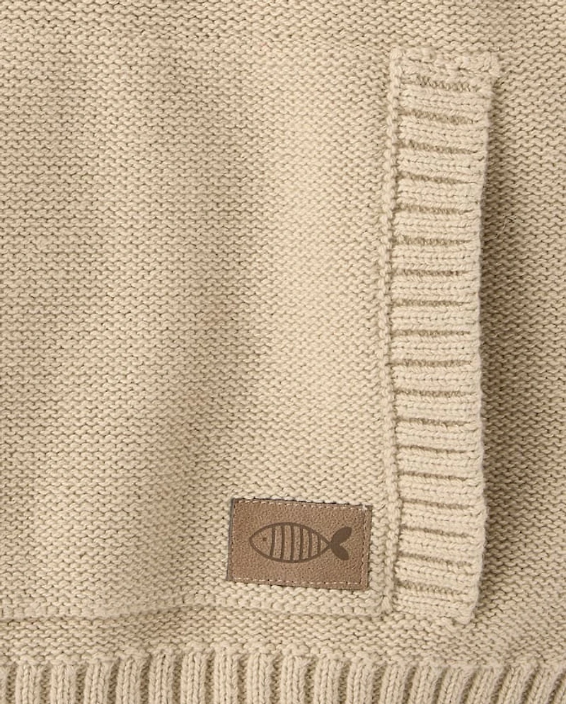 Boys Cable Knit Hooded Sweater - Driftwood Bay