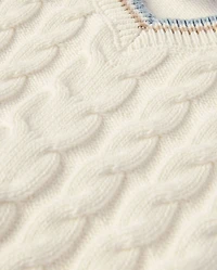 Boys Tipped Cable Knit Sweater Vest - Enchanted Garden