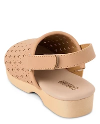 Girls Perforated Heart Clogs - Little Essentials