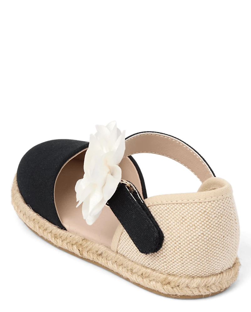 Girls Flower Espadrilles - Petit Paris