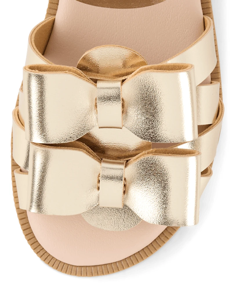 Sandales à nœud métallique pour filles - Little Essentials