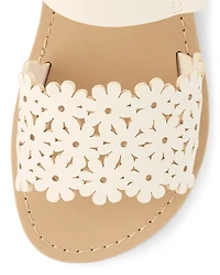 Sandales à fleurs perforées pour filles - Little Essentials