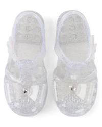 Girls Glitter Bow Jelly Sandals - Little Essentials