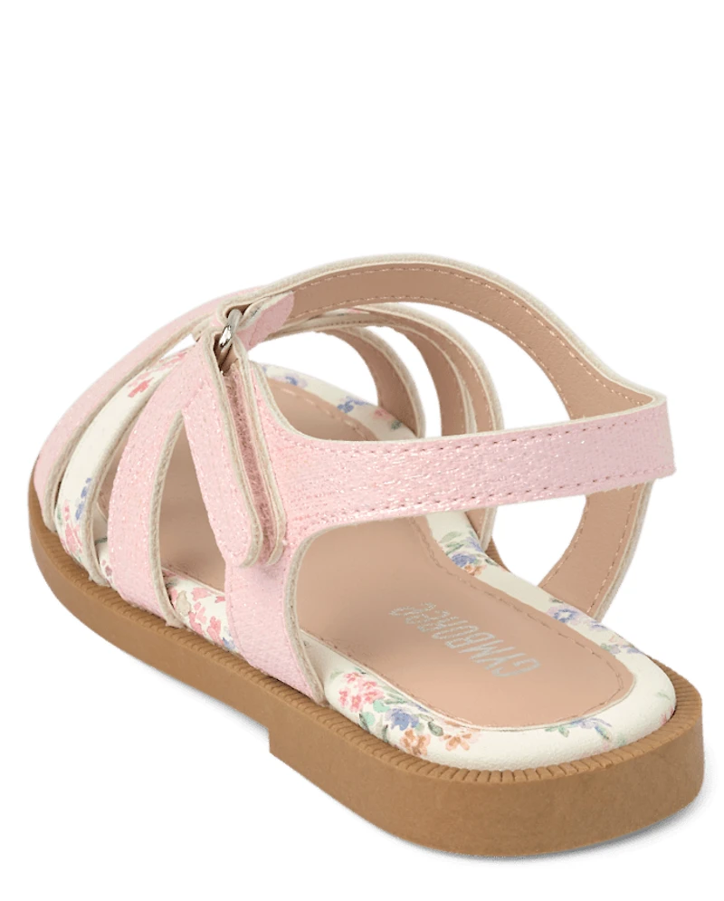 Sandales fleuries pour filles - Little Essentials