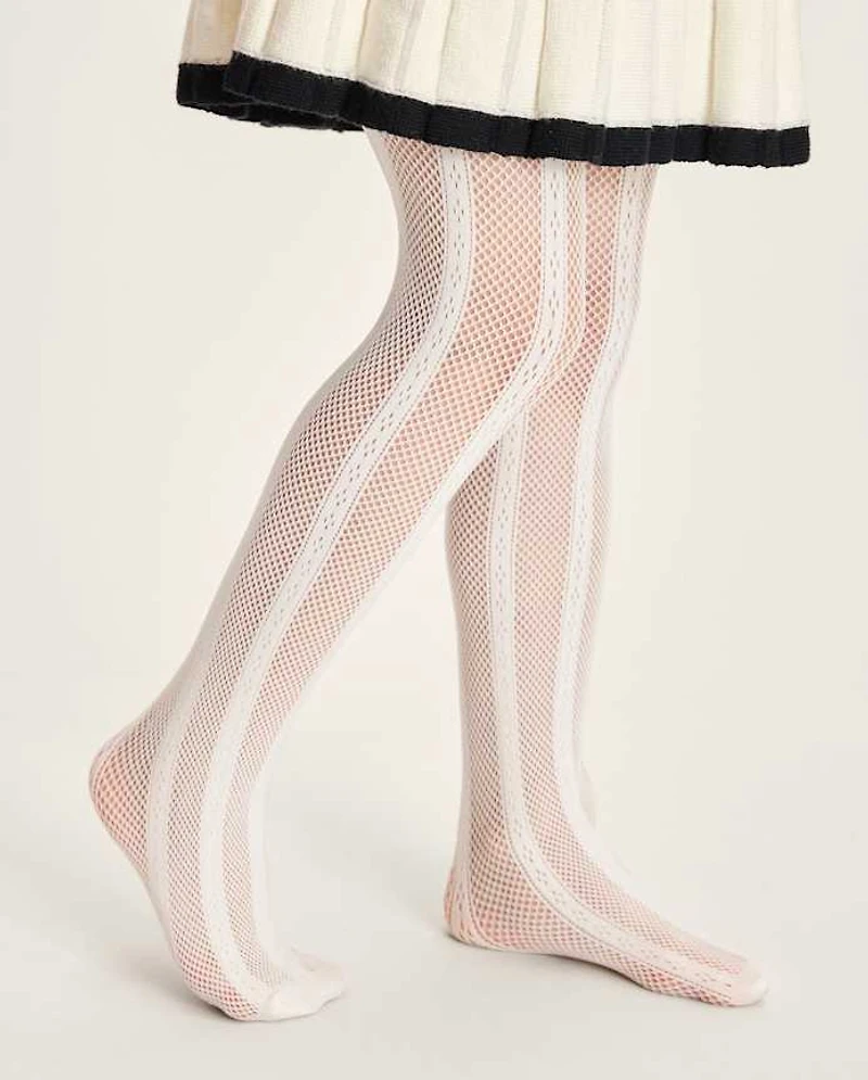 Girls Mesh Microfiber Tights - Petit Paris