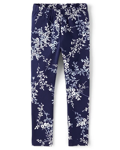 Girls Floral Leggings - Driftwood Bay