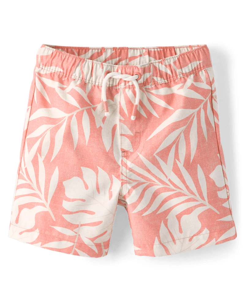 maillots de bain garçon à motif feuilles tropicales - Boutique