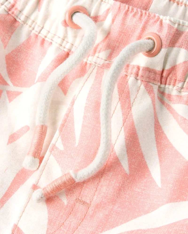 Boys Tropical Leaf Swim Trunks - Shop