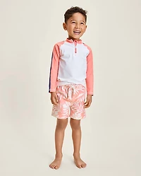 Boys Tropical Leaf Swim Trunks - Shop