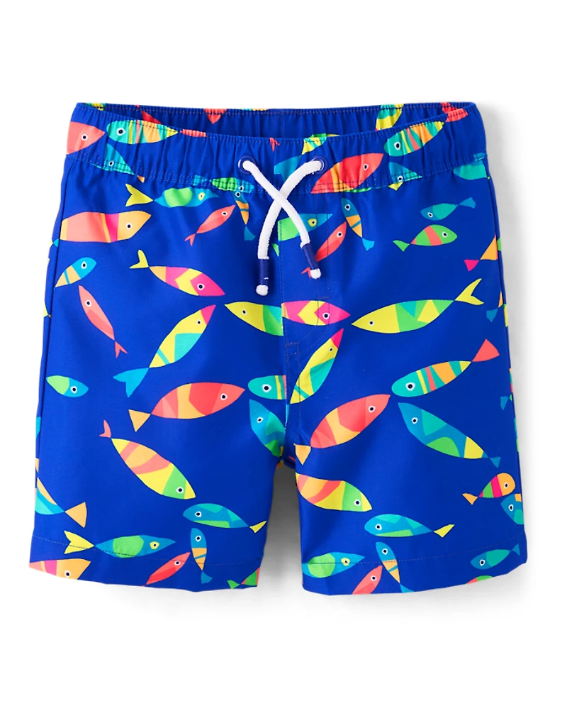 Maillots de bain garçon à motifs poissons - Boutique natation