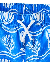 Boys Sea Creature Fairisle Swim Trunks - Shop