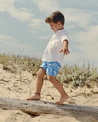 Boys Sea Creature Fairisle Swim Trunks - Shop