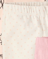 Baby Girls Rose Ruffle Leggings 3-Pack