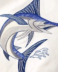 Boys Embroidered Swordfish Layered Top - Driftwood Bay