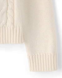 Pull en maille torsadée à motif floral pour fille - Driftwood Bay