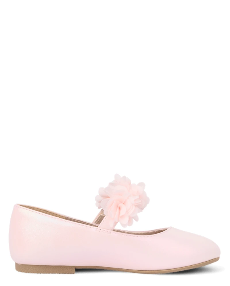 Girls Shimmer Floral Ballet Flats - Enchanted Garden