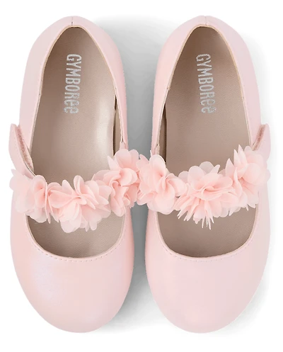 Ballerines fleuries scintillantes pour filles - Jardin enchanté