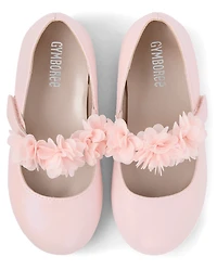 Ballerines fleuries scintillantes pour filles - Jardin enchanté