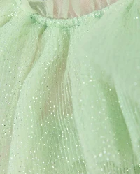 Girls Glitter Pleated Tulle High Neck Dress - Marchesa Mini x Gymboree