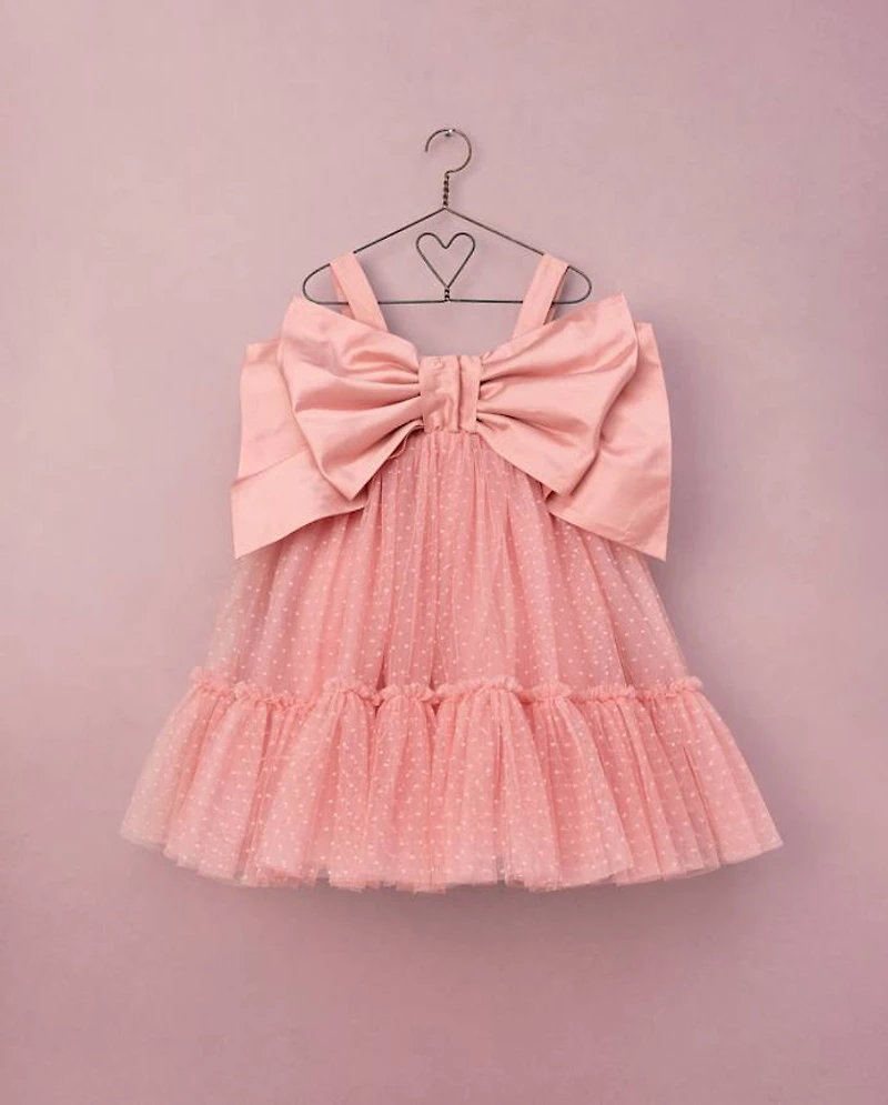 Girls Oversized Bow Fit And Flare Dress - Marchesa Mini x Gymboree