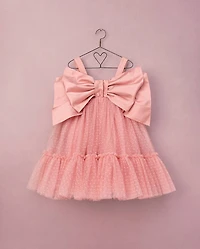 Girls Oversized Bow Fit And Flare Dress - Marchesa Mini x Gymboree