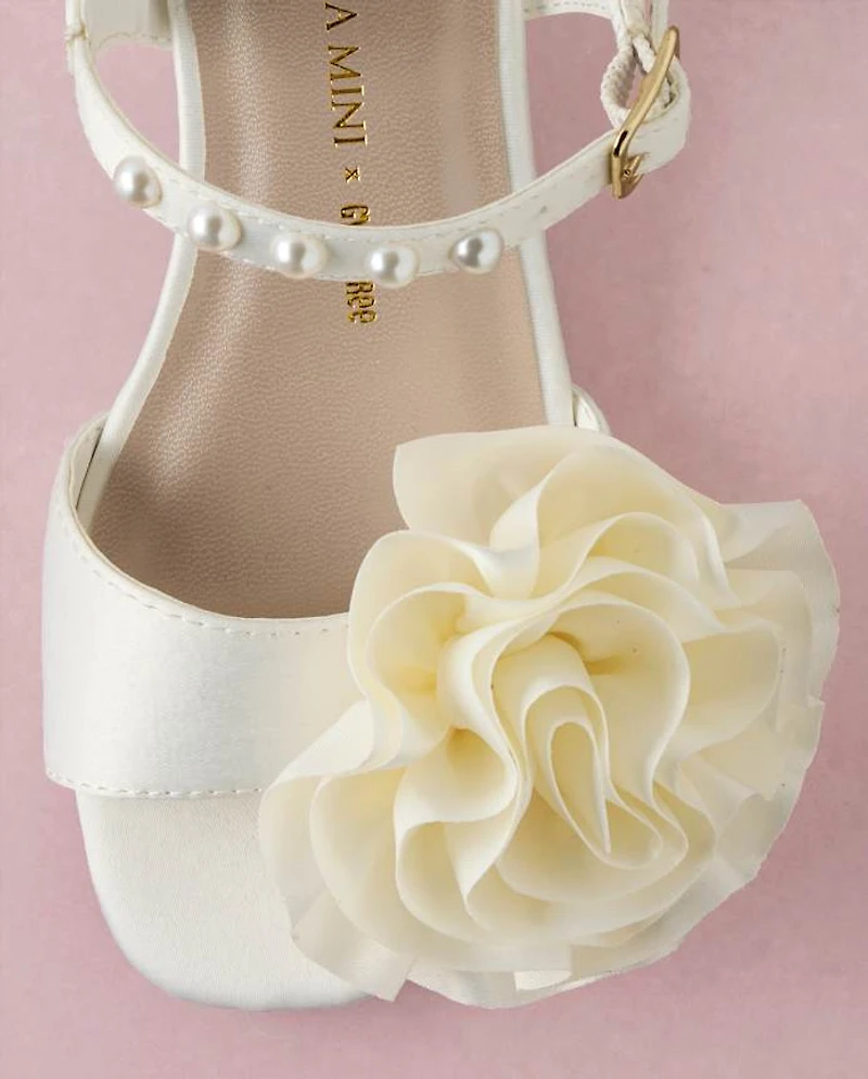 Girls Rosette Faux Pearl Heels - Marchesa Mini x Gymboree