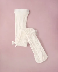 Girls Bow Lace Microfiber Tights - Marchesa Mini x Gymboree