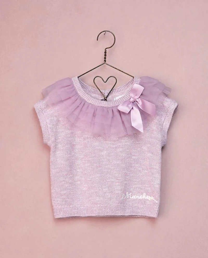 Girls Bow Tiered Tulle Sweater - Marchesa Mini x Gymboree