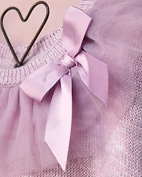 Girls Bow Tiered Tulle Sweater - Marchesa Mini x Gymboree