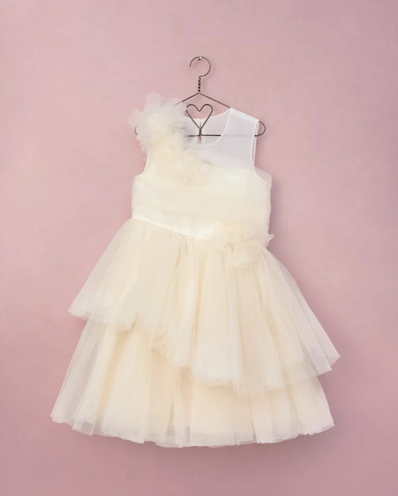Girls Rosette Cascading Tulle Fit And Flare Dress - Marchesa Mini x Gymboree