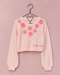 Girls Rosette Pointelle Sweater - Marchesa Mini x Gymboree