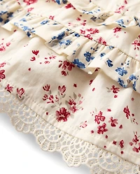 Girls Floral Tiered Ruffle Skort - Nantucket Charm