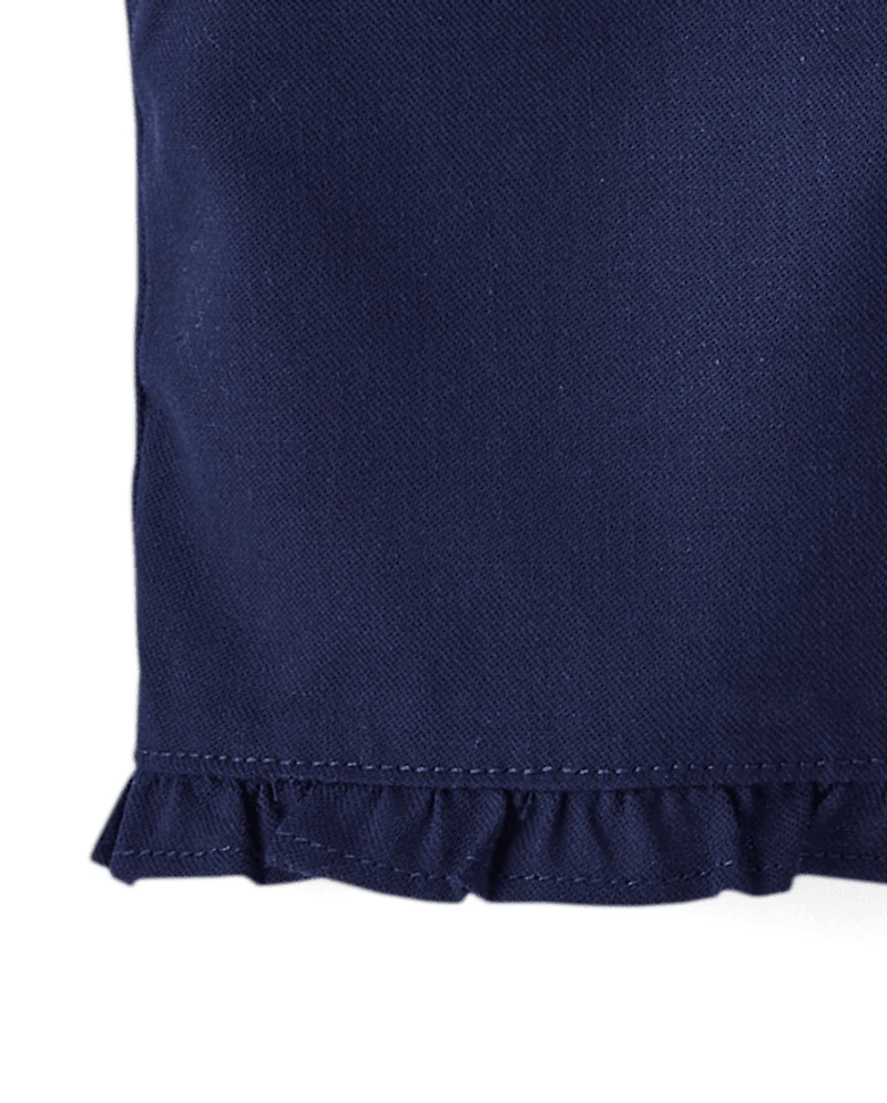 Girls Ruffle Pull On Shorts