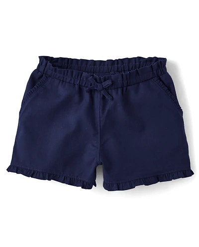 Girls Ruffle Pull On Shorts