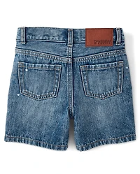 Short en jean à motifs éclaboussures de peinture pour garçon - Driftwood Bay