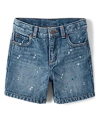 Short en jean à motifs éclaboussures de peinture pour garçon - Driftwood Bay