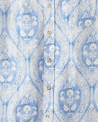 Chemise boutonnée assortie pour homme, motif cachemire, en Lin mélangé - Collection