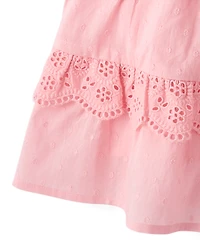 Robe à volants et pois brodée œillets pour fille - Driftwood Bay