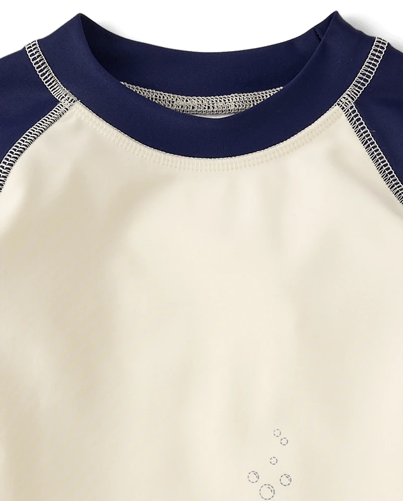 Maillot de bain anti-UV brodé baleine pour garçon - Boutique natation