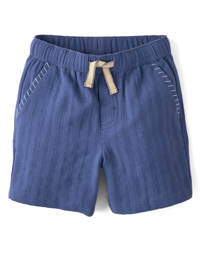 Boys Textured Pull On Shorts - Driftwood Bay